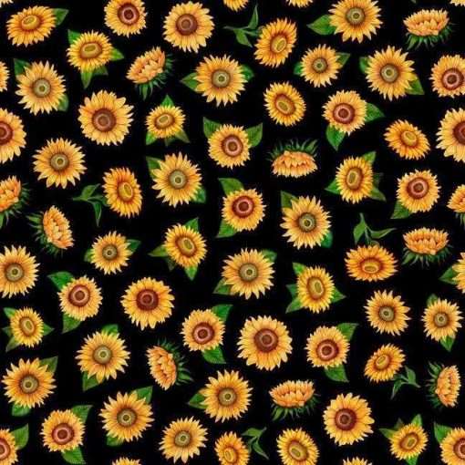 Quilt Kit - Sunshine Spin - 61.5" X 72" Sunflower Throw Quilt - Multi - Top & Binding - Image 4
