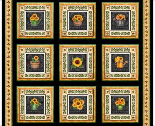 Quilt Kit - Sunshine Spin - 61.5" X 72" Sunflower Throw Quilt - Multi - Top & Binding - Image 2