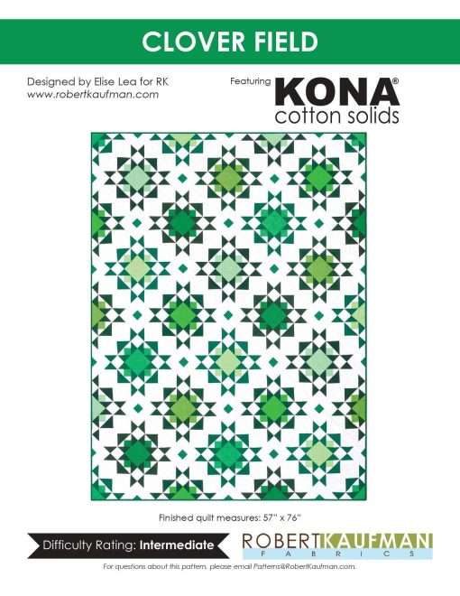 Clover Field - KONA Cotton Solids - Pattern