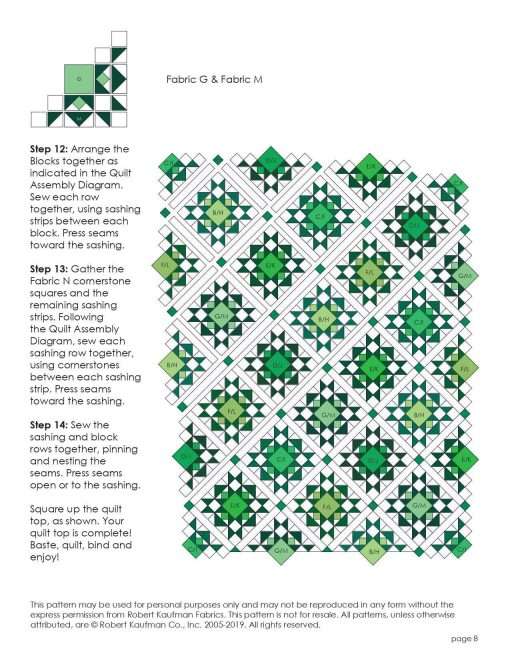 Clover Field - KONA Cotton Solids - Pattern - Image 8