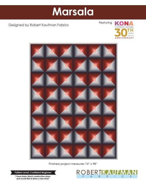 Marsala - KONA Cotton Solids - Pattern