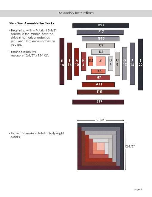 Marsala - KONA Cotton Solids - Pattern - Image 4