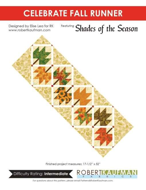 Celebrate Fall Runner - Shades Of The Season 12 - Pattern