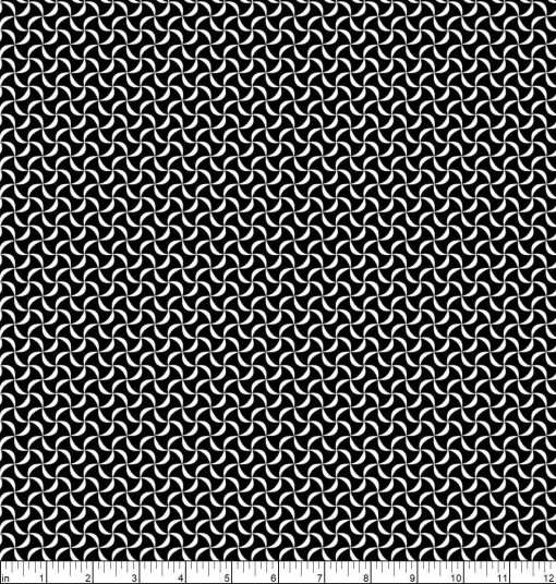 Benartex - Polar Attitude - Petite Pinwheels - Black/White - Image 2