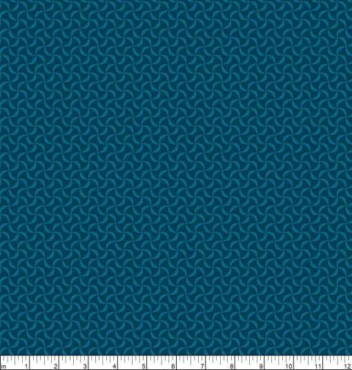Benartex - Polar Attitude - Petite Pinwheels - Teal - Image 2