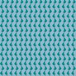 Clothworks - Bird Brain - Bird Stripe - Light Blue