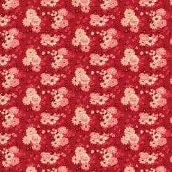 Wilmington Prints - Blushing Blooms - Floral Bouquets - Red