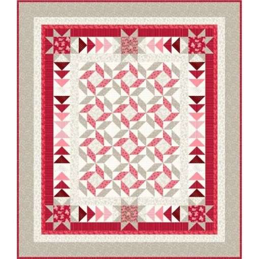 Wilmington Prints - Blushing Blooms - Rain Stripe - Red/Pink - Image 6