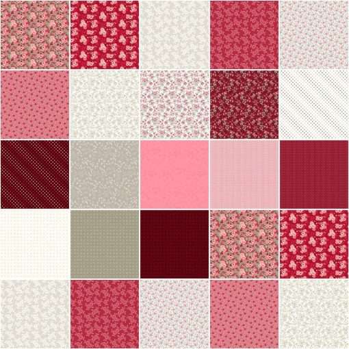 Wilmington Prints - Blushing Blooms - Rain Stripe - Red/Pink - Image 3