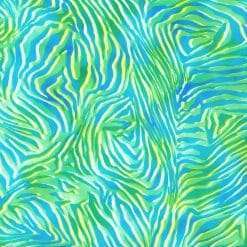 Robert Kaufman - Midnight In The Jungle - Tiger Print - Waterfall