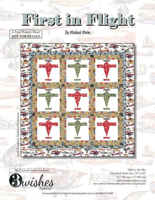 Take to the Sky - First in Flight - Quilt - Pattern