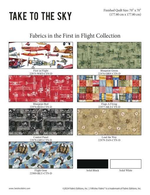 Take to the Sky - First in Flight - Quilt - Pattern - Image 2