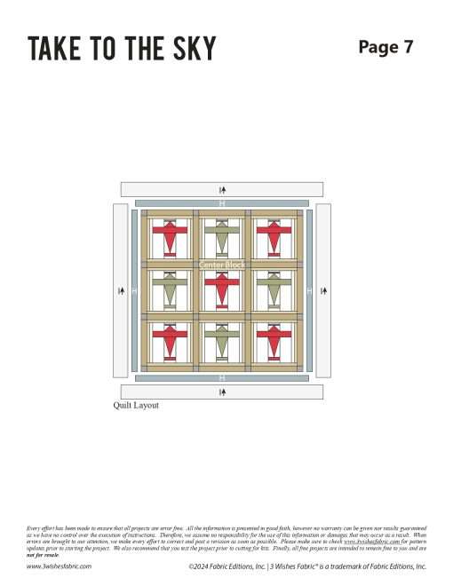 Take to the Sky - First in Flight - Quilt - Pattern - Image 7