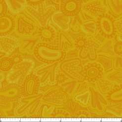 Alternative view of Oasis Fabrics - Baiames Spirit - Bird Tracks - Yellow