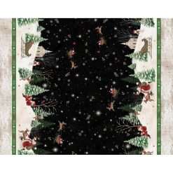 P&B Textiles - Believe - Santa's Scenic Double Border - Multi