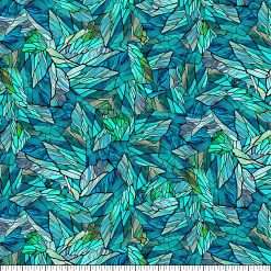 Alternative view of Quilting Treasures - Sunlit Bears -  Stained Glass  - Teal