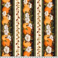 Alternative view of Wilmington Prints - Oh My Gourd - Repeating Border Stripe - Multi
