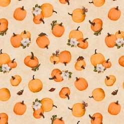 Wilmington Prints - Oh My Gourd - Tossed Pumpkins - Cream