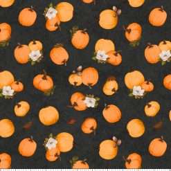 Alternative view of Wilmington Prints - Oh My Gourd - Tossed Pumpkins - Black