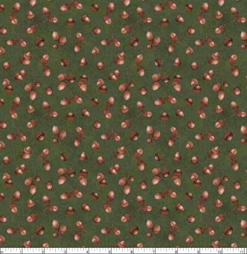 Wilmington Prints - Oh My Gourd - Acorns - Green - Image 2