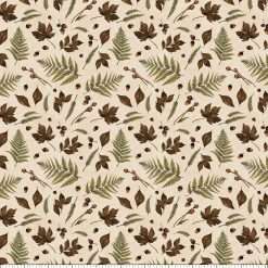 Alternative view of Wilmington Prints - Oh My Gourd - Leaves & Acorns - Cream