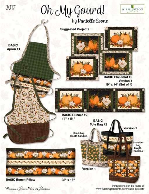 Wilmington Prints - Oh My Gourd - Leaves & Acorns - Cream - Image 13