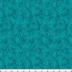 Alternative view of Contempo By Benartex - Equinox - Swirling Vines Tonal - Turquoise