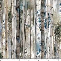 Alternative view of 3 Wishes - Blue Autumn - Rustic Birch - Multi