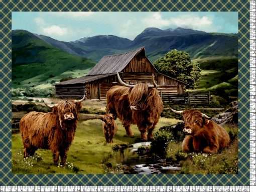 Northcott - Highland Home - 33" Highland Panel - Green Multi - Image 2