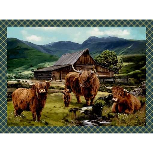 Northcott - Highland Home - 33" Highland Panel - Green Multi