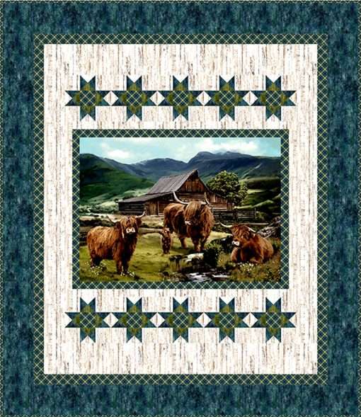Northcott - Highland Home - 45" Canvas Apron Panel - Green Multi - Image 4