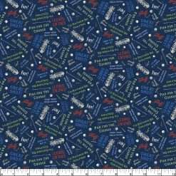 Alternative view of Clothworks - Tee Time - Words - Navy Blue