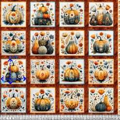 Alternative view of Quilting Treasures - Harvest Hollow - 36" Picture Patches Panel - Burnt Umber
