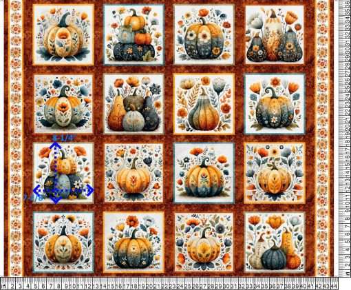 Quilting Treasures - Harvest Hollow - 36" Picture Patches Panel - Burnt Umber - Image 2