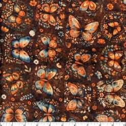 Alternative view of Quilting Treasures - Harvest Hollow - Butterflies - Burnt Umber