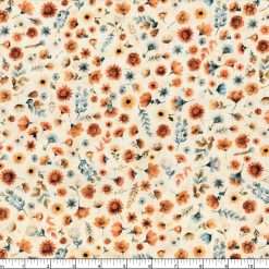 Alternative view of Quilting Treasures - Harvest Hollow - Ditzy Floral - Cream