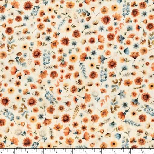 Quilting Treasures - Harvest Hollow - Ditzy Floral - Cream - Image 2