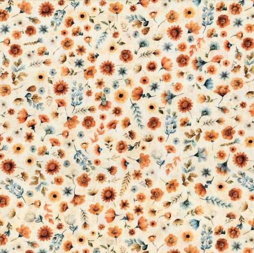 Quilting Treasures - Harvest Hollow - Ditzy Floral - Cream