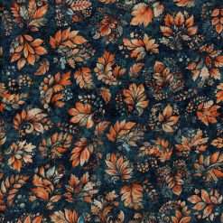 Quilting Treasures - Harvest Hollow - Fall Leaves - Dark Teal