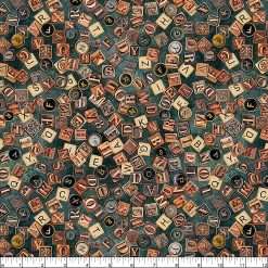 Alternative view of Quilting Treasures - Book Club - Letters - Teal