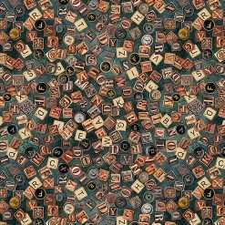 Quilting Treasures - Book Club - Letters - Teal