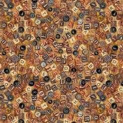 Quilting Treasures - Book Club - Letters - Rust