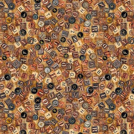 Quilting Treasures - Book Club - Letters - Rust