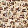 Quilting Treasures - Book Club - Wine & Books - Tan