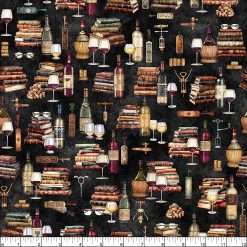 Alternative view of Quilting Treasures - Book Club - Wine & Books - Black