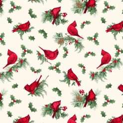 Wilmington Prints - Cardinal Charm - Cardinal Toss - Cream