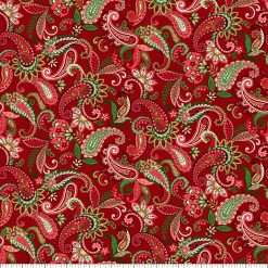 Alternative view of Studio E - Holiday Feather & Flourish - Paisley - Red/Multi