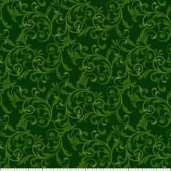 Alternative view of Studio E - Holiday Feather & Flourish - Scroll - Green