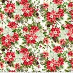 Alternative view of Studio E - Holiday Feather & Flourish - Winter Blooms - Cream