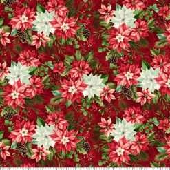 Alternative view of Studio E - Holiday Feather & Flourish - Winter Blooms - Red
